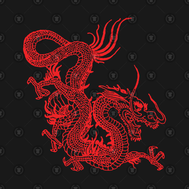 Red Horse Chinese Dragon